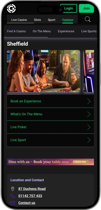 Grosvenor Casino Sheffield App